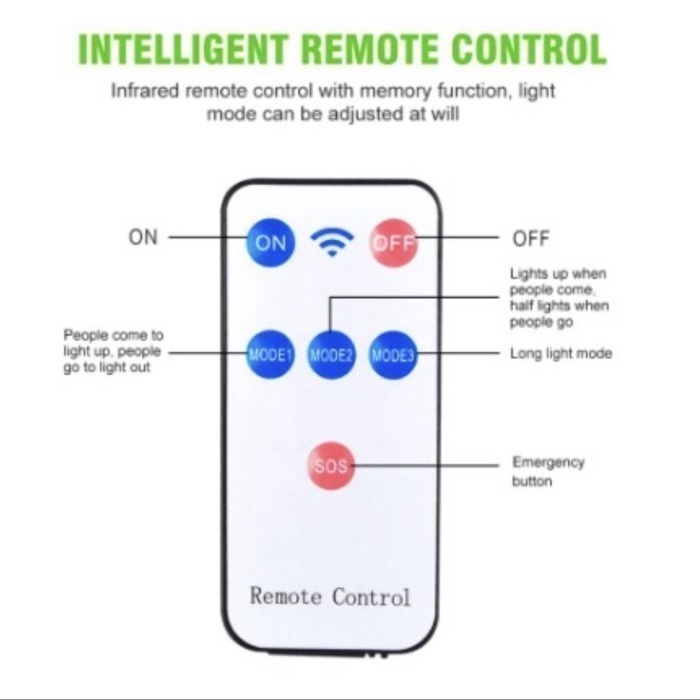 HD Lampu Sensor Anti Maling Dengan Remote 2B