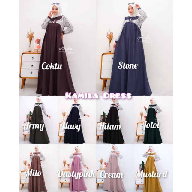 Dress Ori Amelia/Dress Crinkle mix brokat