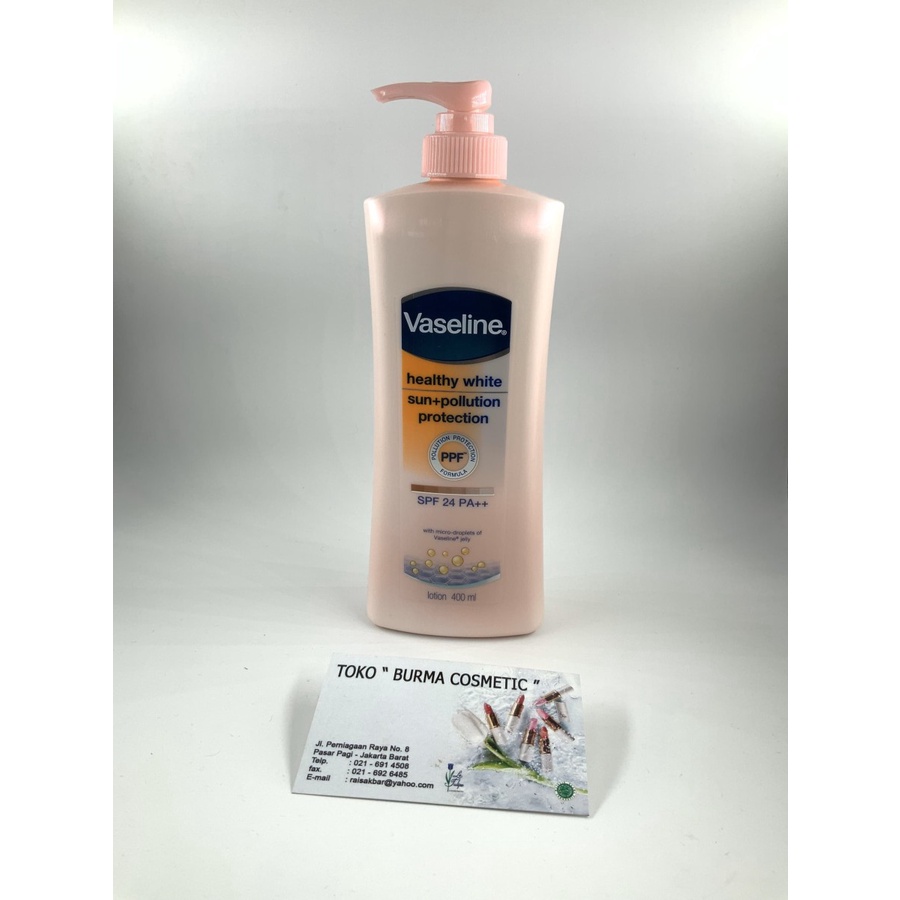 VASELINE LOTION HEALTHY WHITE SUN+POLLUTION PROTECTION SPF 24 400 ML