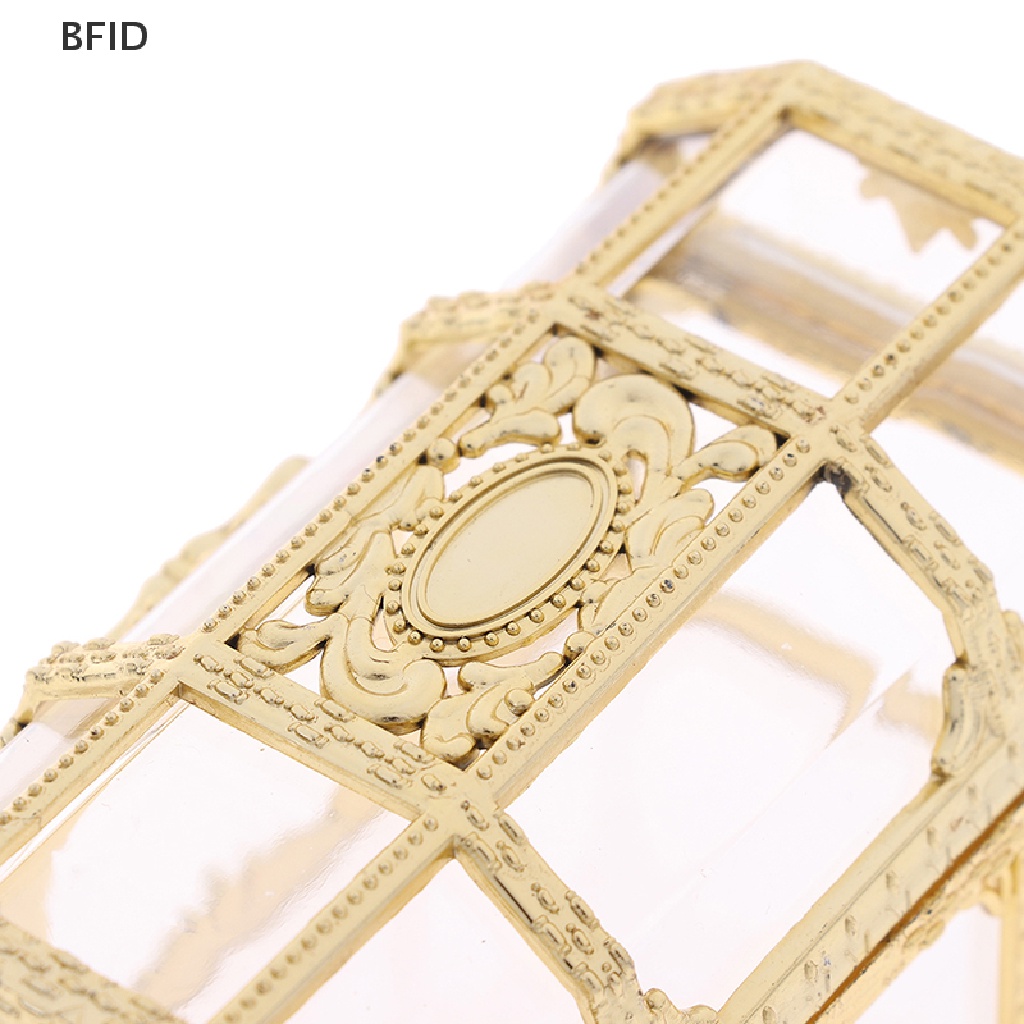 [BFID] 1pc Kotak Penyimpanan Portable Candy Hollow Gold Silver Treasure Chest Case Organizer [ID]