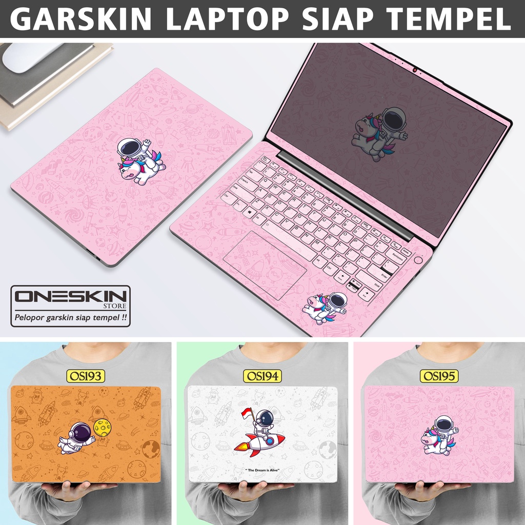 Garskin Sticker Laptop Protector Macbook Full Body Bottom Bezel Palmrest Skin Cartoon Astronaut Fly