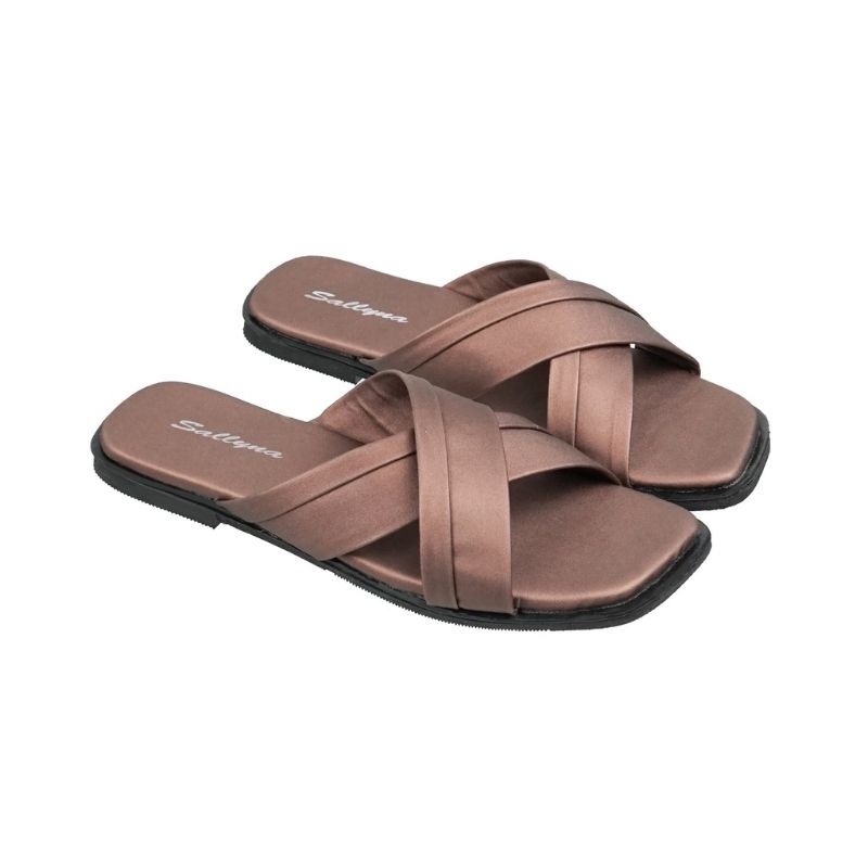 Sandal Flat Wanita Tali Silang (Arn)