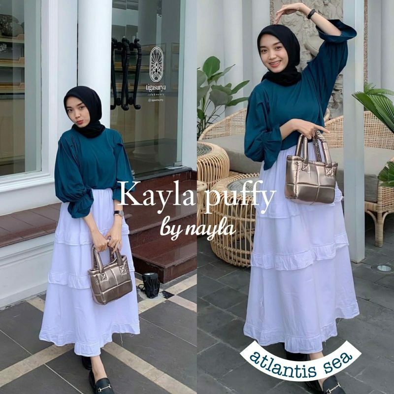 KAYLA PUFFY TOP kaos WANITA FLASH SALE | puffy top blouse |Kayla tangan terompet| kayla koos tangan 