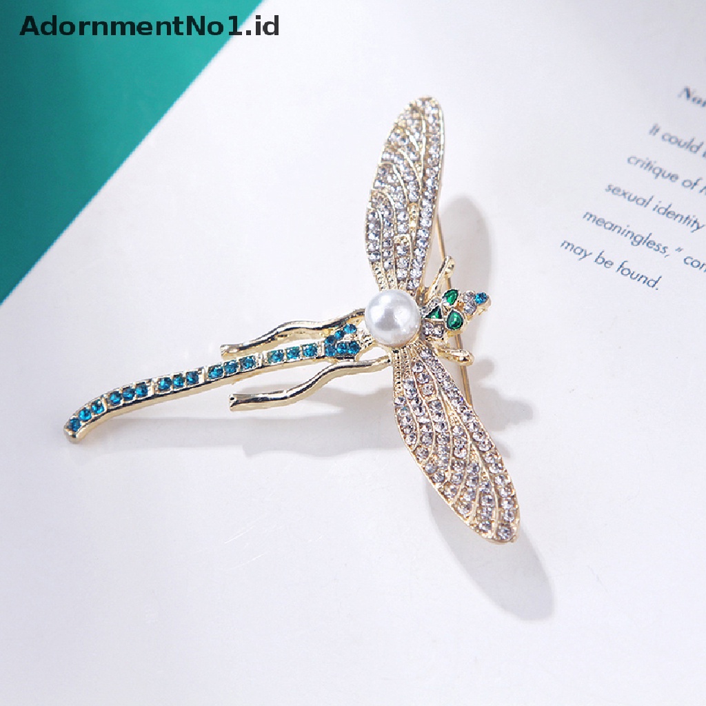 [AdornmentNo1] Bros Capung Mutiara Berlian Imitasi Untuk Wanita Baroque Trendy Elegan Brooch Pins [ID]