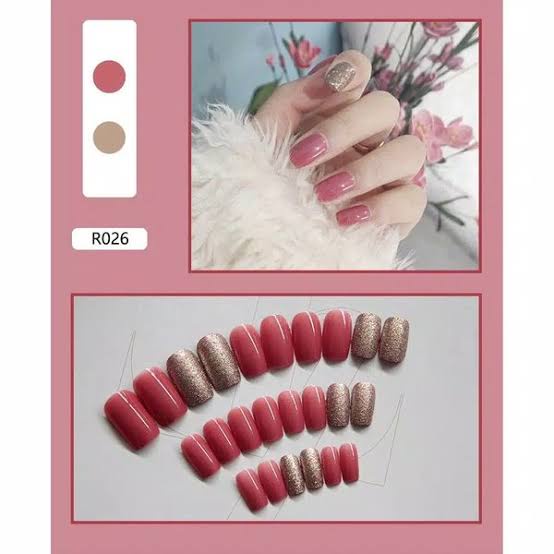 galerybeautysemarang 24Pcs Kuku Palsu Motif Kartun 24 Pcs Fake Nail Karakter Manicure Nail Stickers / kuku palsu motif isi 24pc