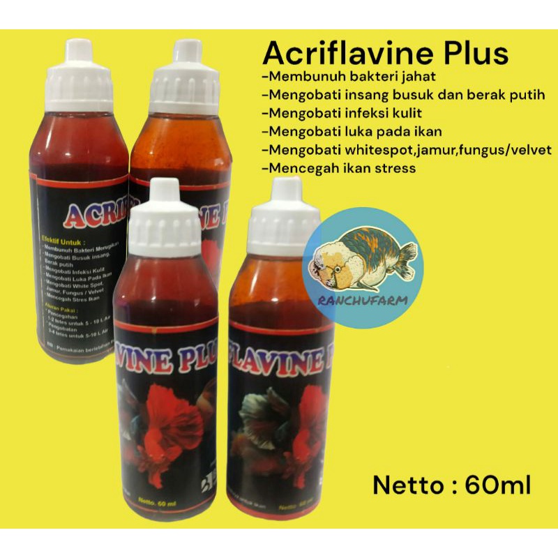 Beyond Acriflavine Plus 60ml Obat Insang Busuk | Infeksi Kulit | Luka Ikan | White Spot | Jamur