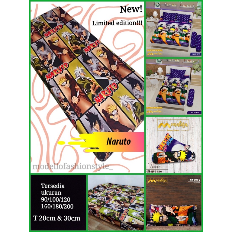 Monalisa - Bisa COD Sprei ORIGINAL 90/100/120/160/180/200 Small Single Queen Ekstra King Motif Narut