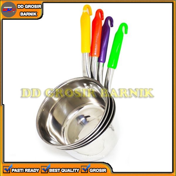 [DGB] PANCI SUSU REBUS MIE STAINLESS STEEL 16CM 16 CM GAGANG WARNA