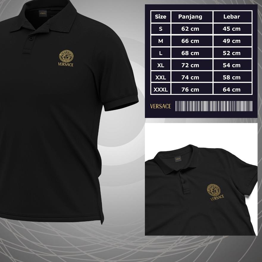 Terlaris KAOS BAJU POLO PRIA WANITA KAOS KERAH VERSACE /