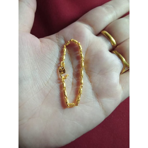 gelang bambu pasir bayi dan anak lapis emas 24k