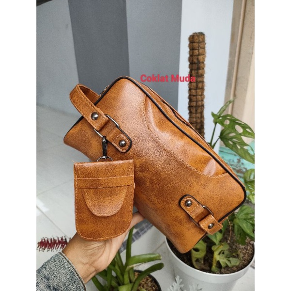 Classy Pouch William Handbag Kulit Pria Wanita
