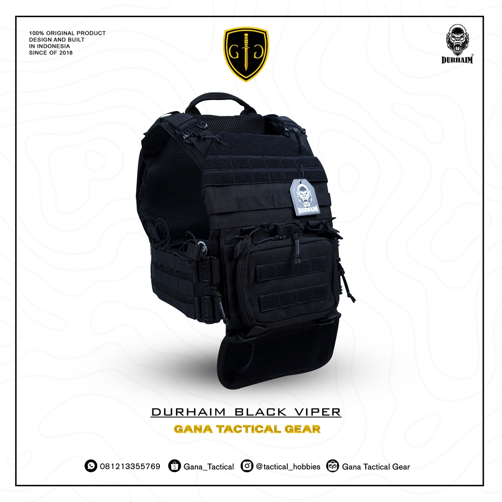 DURHAIM VIPER VEST BLACK & GREEN