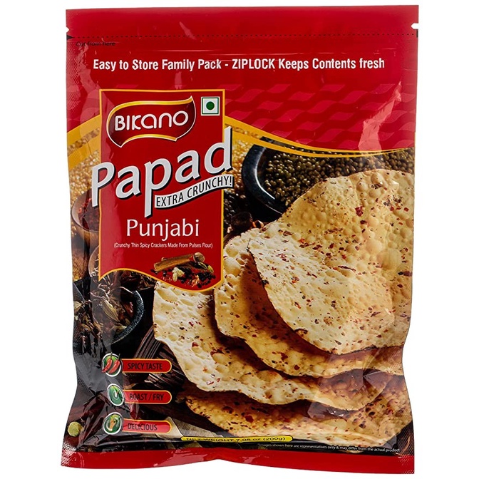 

best seller] Punjabi Papad Bikano / Crunchy Thin Crackers / Snack Kerupuk India