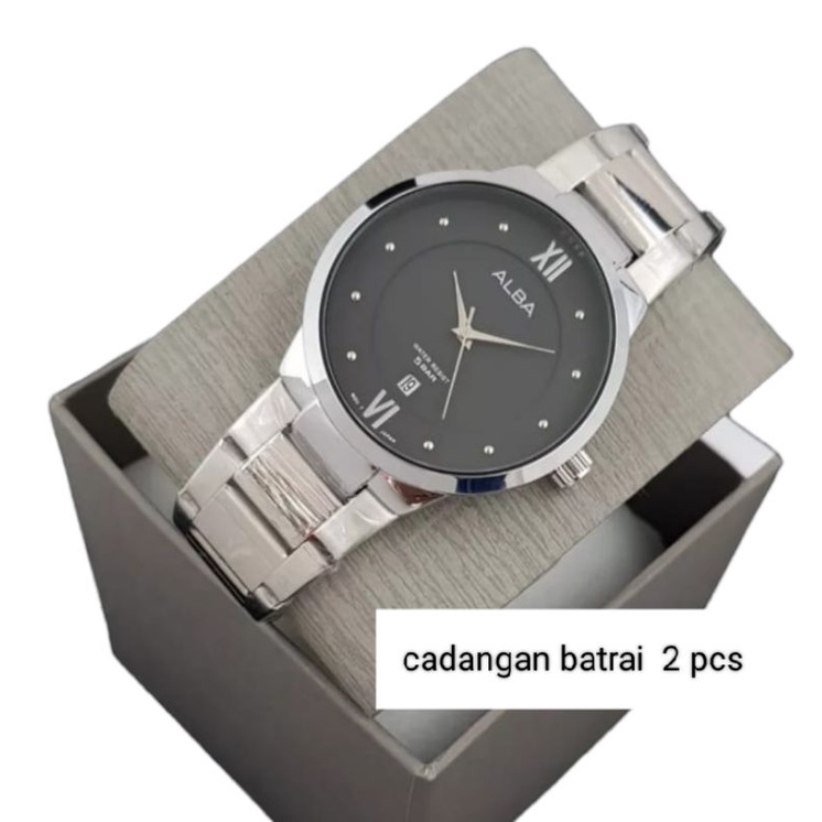 ALBA ROMAWI /Jam tangan pria keren elegan / jam tangan cowok/Laki  anti air / free bok termurah