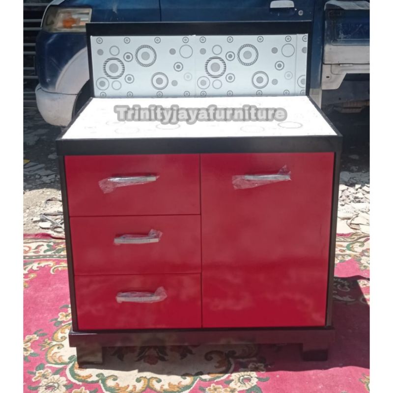 Meja Dapur Meja Kompor Rak Piring 2 Pintu Premium /trinityjayafurniture