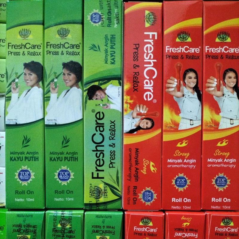 (ORIGINAL) FRESH CARE PRESS & RELAX MINYAK ANGIN ROLL ON ( Hot & Kayu Putih ) BPOM / Fresh Care Arom
