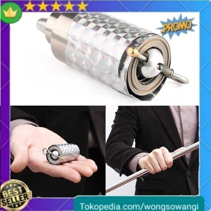 donna- Tongkat Teleskopik Bela Diri Baton Besi Stainless Steel Sulap Olahraga termurah