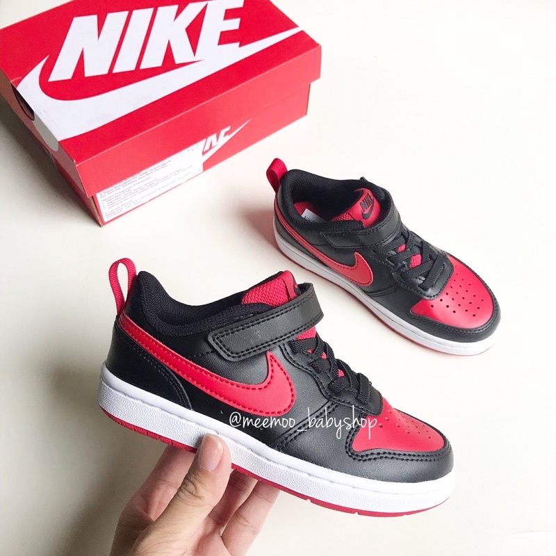 nike court borough black red