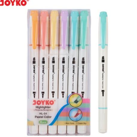 

Bisa COD JOYKO HIGHLIGHTER PEN HL54 MARKER DUAL TIP SOFTLINER PASTEL HL 54 SET WARNA WARNI MARKER PENANDA BUKU SPIDOL COLOR STATIONERY ALAT TULIS ATK MURAH GROSIR buruan