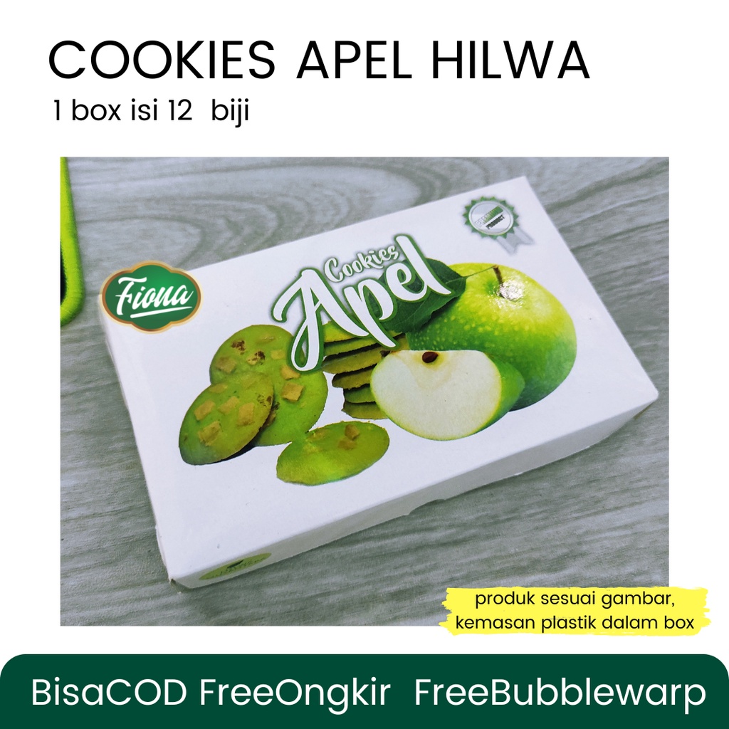

Fiona Cookies Buah Apel Almond Oleh-oleh Khas Malang