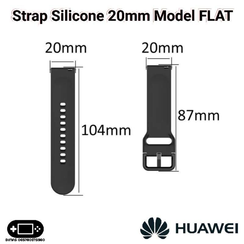 Strap Huawei Watch GT 3 42mm GT 2 GT3 GT2 42 mm Tali Soft Silicone Rubber Silikon