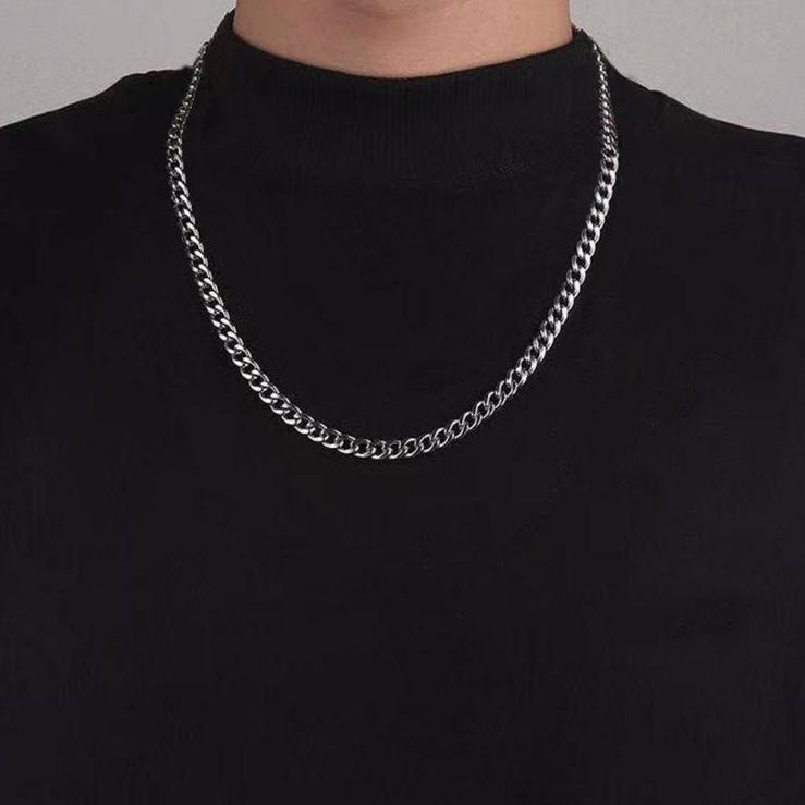 {INR.11Ja23ᴮ} KALUNG TITANIUM PRIA RANTAI BAJA KOTAK/KALUNG PRIA IMPORT ORIGINAL