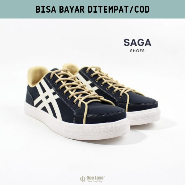 Sepatu Sneakers Cowo Terbaru One Love Sepatu Casual Pria Masa Kini Model Tali