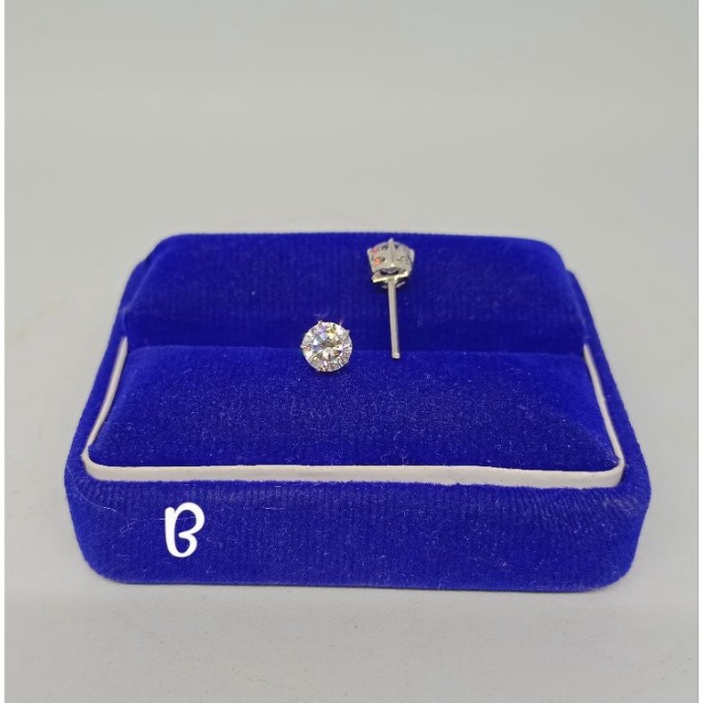 giwang model solitaire desi mp variasi ukuran kecil-besar/perak asli silver 925 lapis emas/perhiasan fashion wanita terbaru