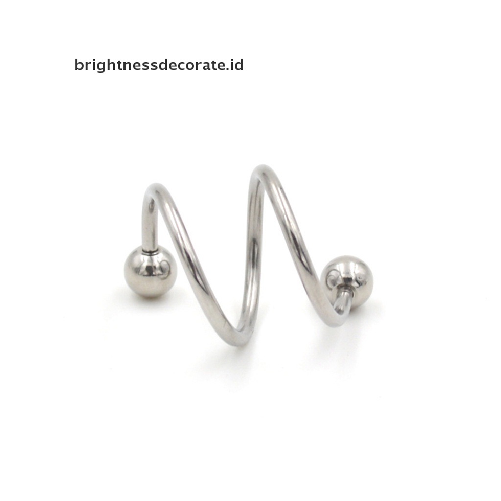 [Birth] Fashion Cincin Hidung Stainless Steel Twist Nose Lip Body Ear Stud Ring [ID]