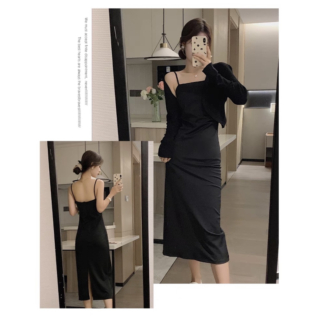 LosAngeles long dress|midi dress|dress wanita outer rajut premium