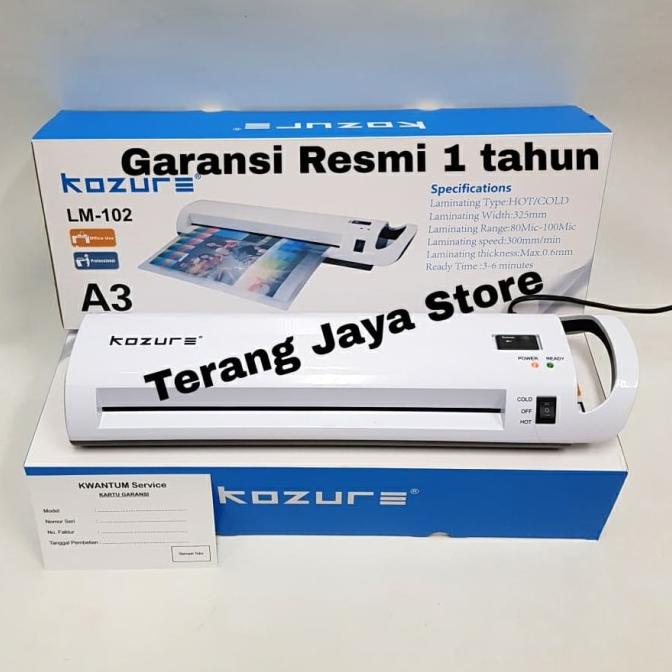 

Mesin Laminating Kozure Portable A3 Lm 102