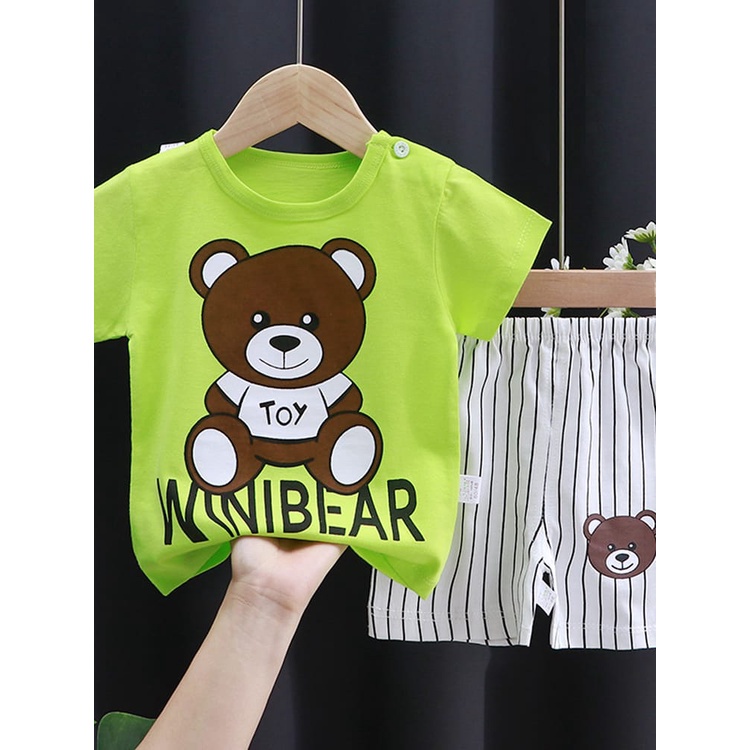 SET ANAK KARAKTER HEWAN 1-5 TAHUN BAJU ANAK HARIAN MURAH SETELAN UNISEX ANIMAL LAND PART 2 ANAK LAKI LAKI