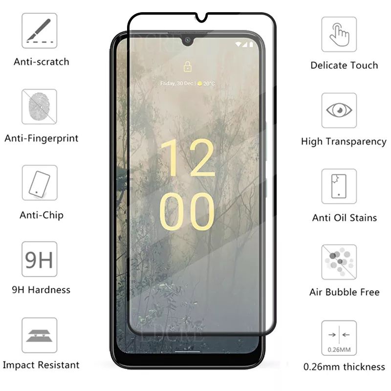 TEMPERED GLASS NOKIA C31 TEMPER FULL COVER 9H ANTI GORES KACA SCREEN PROTECTOR