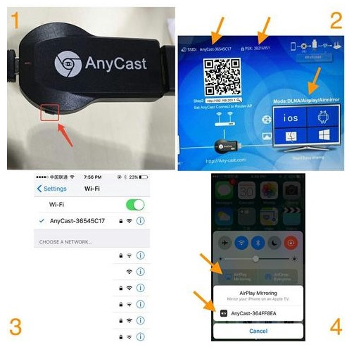 HDMI Dongle Anycast Wifi Display Receiver Wireless TV MiraCast Mirror