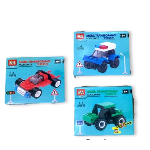 Mainan lego mobil dan motor