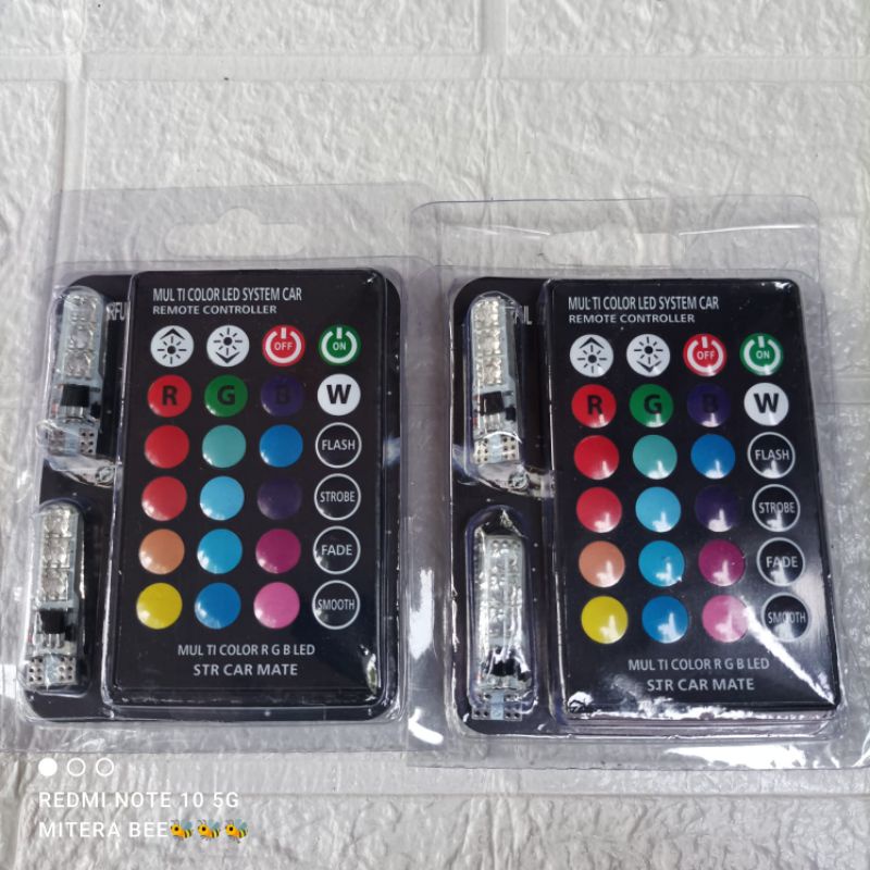 Lampu senja t10 remote lampu t10 remot 12v