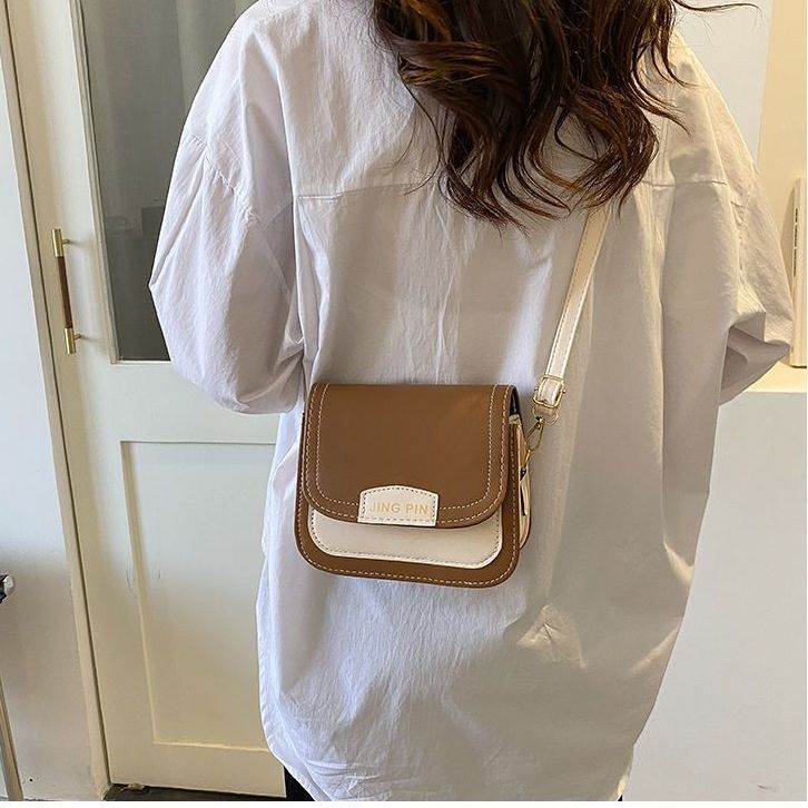 Red Tas wanita 2022 musim gugur baru high-end versi Korea dari warna kontras tas kecil in all-match fashion trendi tas Messenger satu bahu