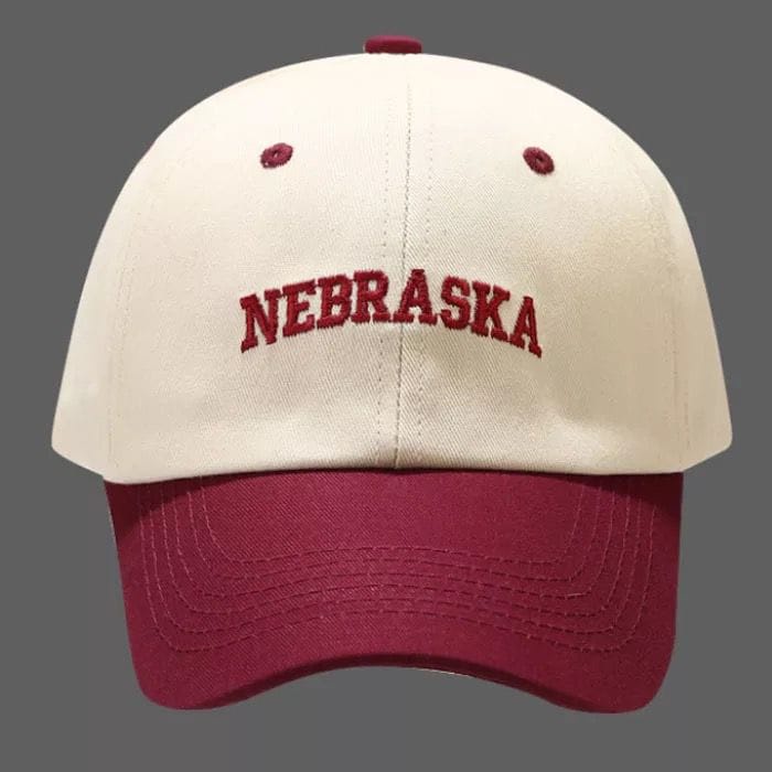 NEW MODEL!! Topi Baseball Pria Wanita Kombinasi Bordir NEBRASKA Import Quality Cap Hat Casual Sport