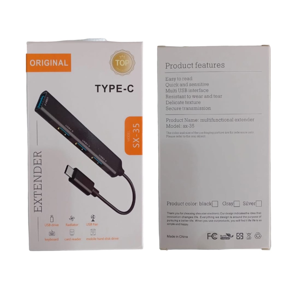 PORT TYPE C EXTENDER TO USB HUB SX-35