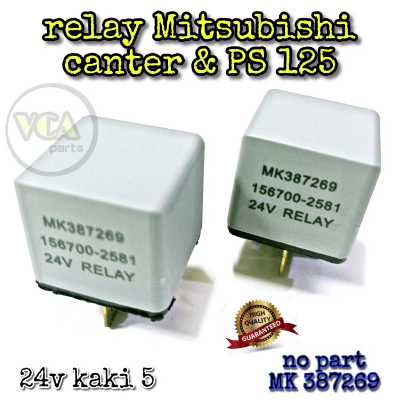 RELAY 24v KAKI 5 (5P) MITSUBISHI CANTER/PS125.
