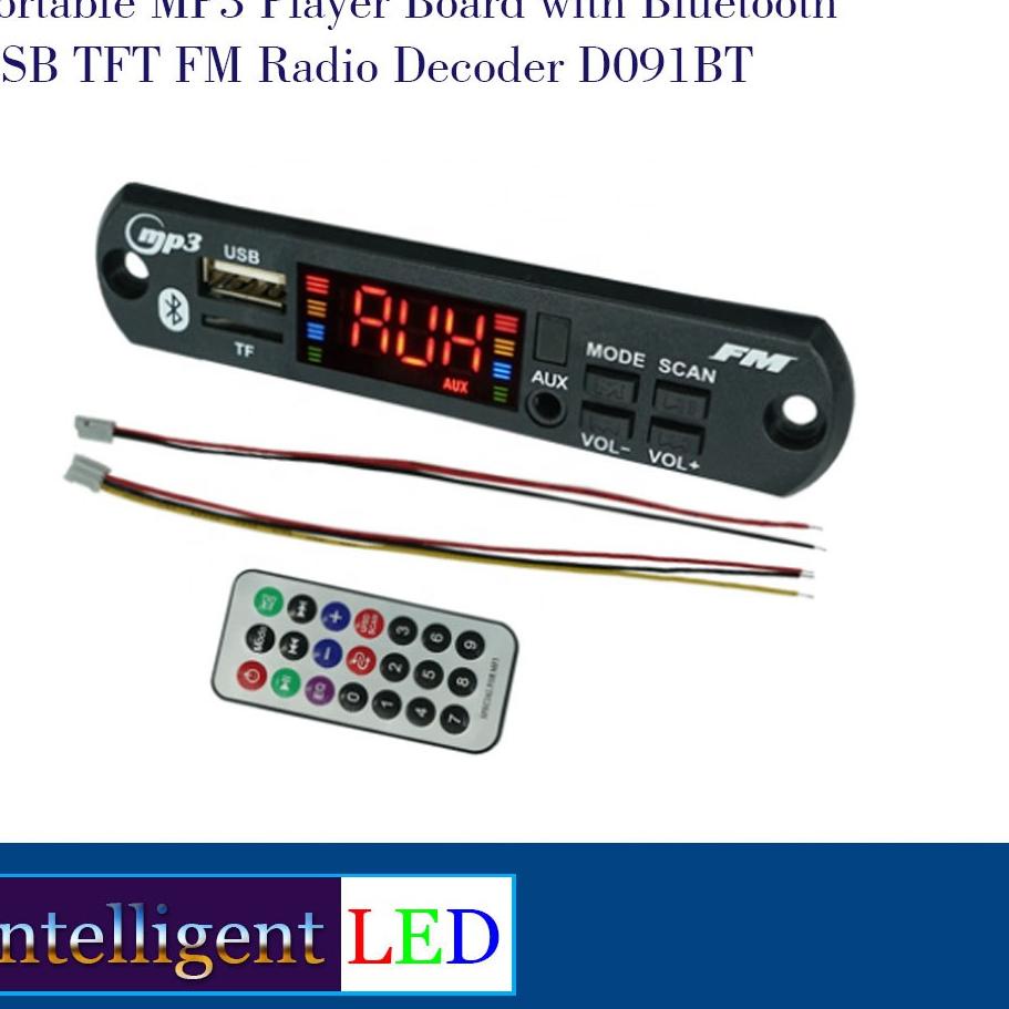 Depan Portable MP3 Player with Bluetooth USB TFT FM Radio D091BT