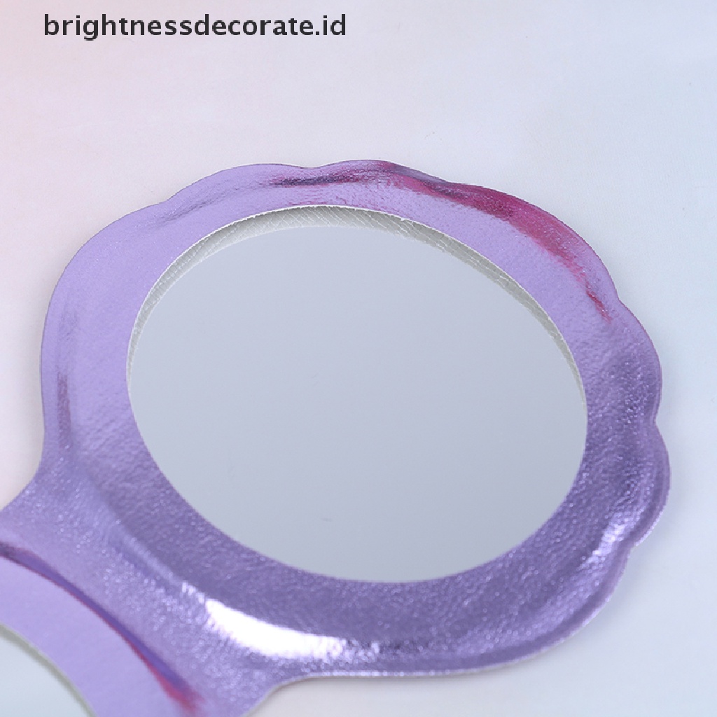 [Birth] Cermin Kosmetik Ringkas Bentuk Kerang Laut Bahan Kulit PU Pembesar Makeup Dua Sisi [ID]