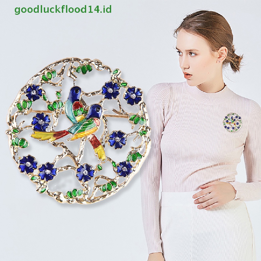 [GOOGFOUR] Lovebirds Lover Double Bird Bros Untuk Wanita Enamel Pasangan Setia Bros Nuri Bros Pin Simulasi Mutiara Perhiasan Hewan [TOP]