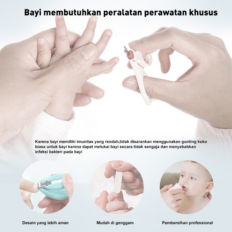 Holiven Gunting Kuku Bayi Set 4in One Karakter