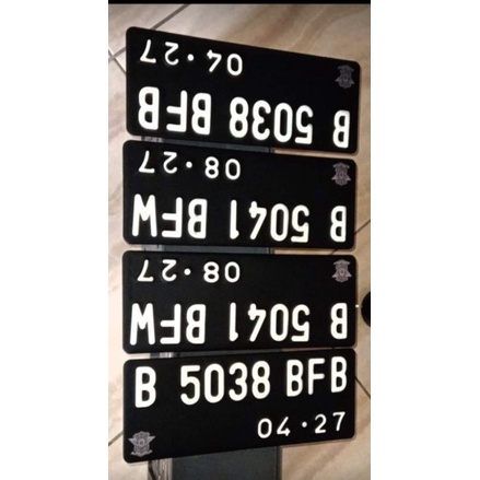 PLAT NOMOR MOTOR BAUT TANAM HITAM