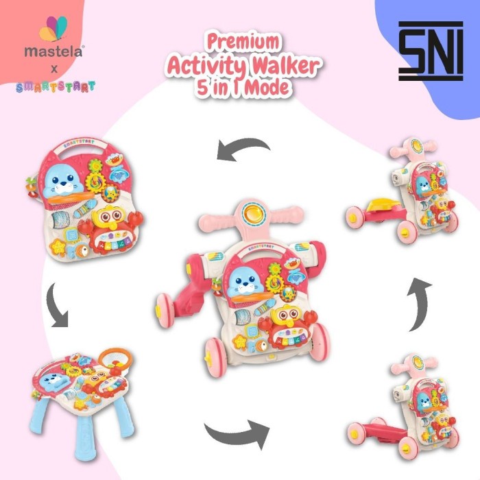 Wako Mastela Baby Walker 5In1 Activity/Push Walker