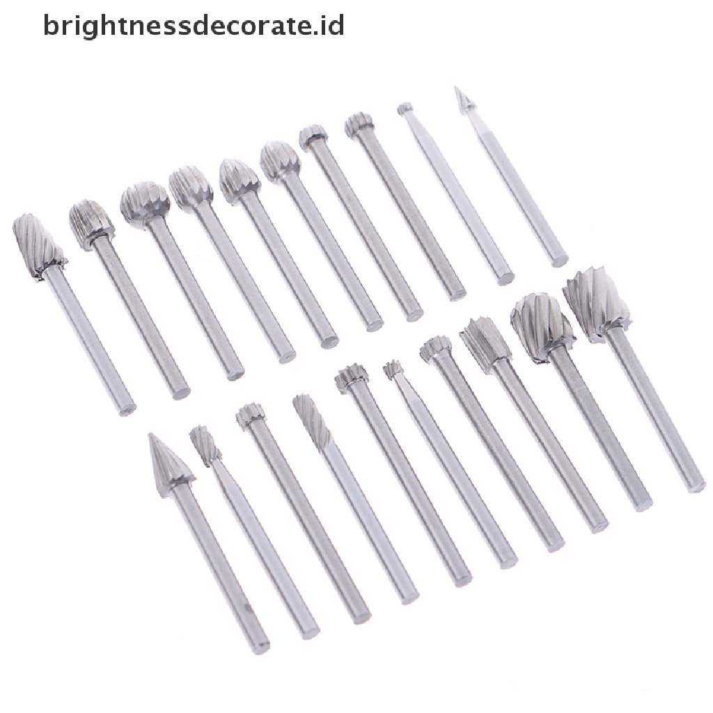 [Birth] 20pcs Tungsten Carbide Rotary Point Burr Die Grinder Shank Set 3 * 40mm [ID]