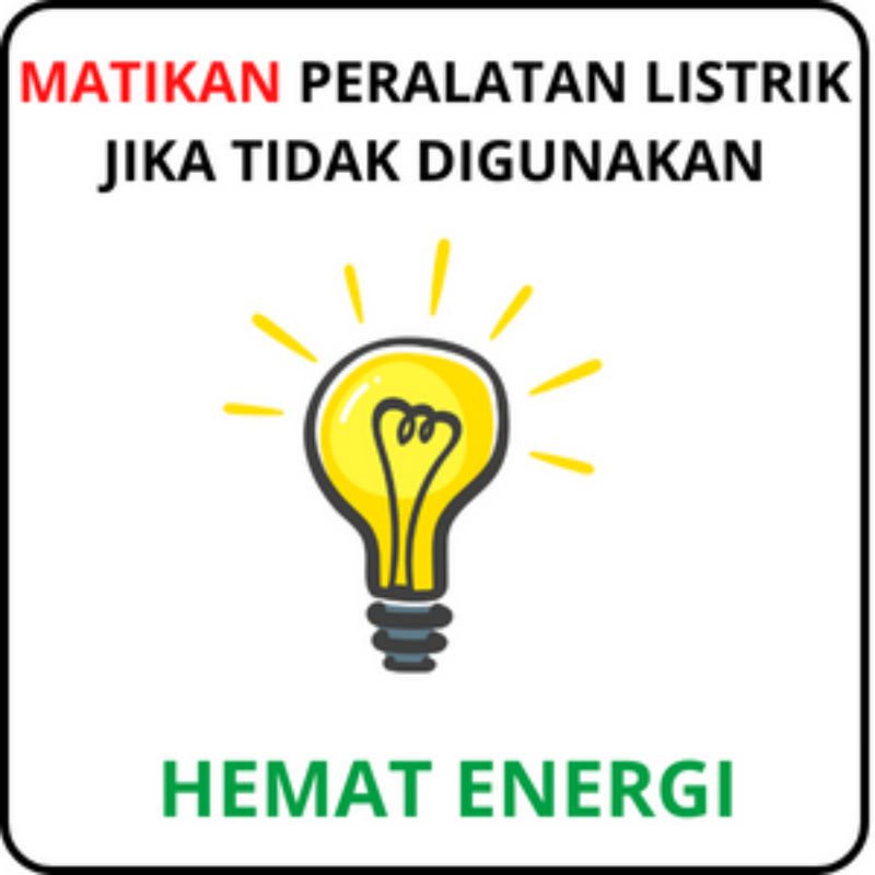 

Stiker Dinding Sign HEMAT LISTRIK Stiker vinyil K3 Cutting