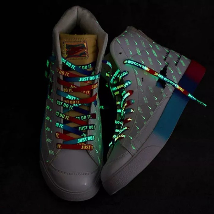 Fer Tali Sepatu Premium Glow In The Dark Menyala Dalam Gelap " Just Do It"