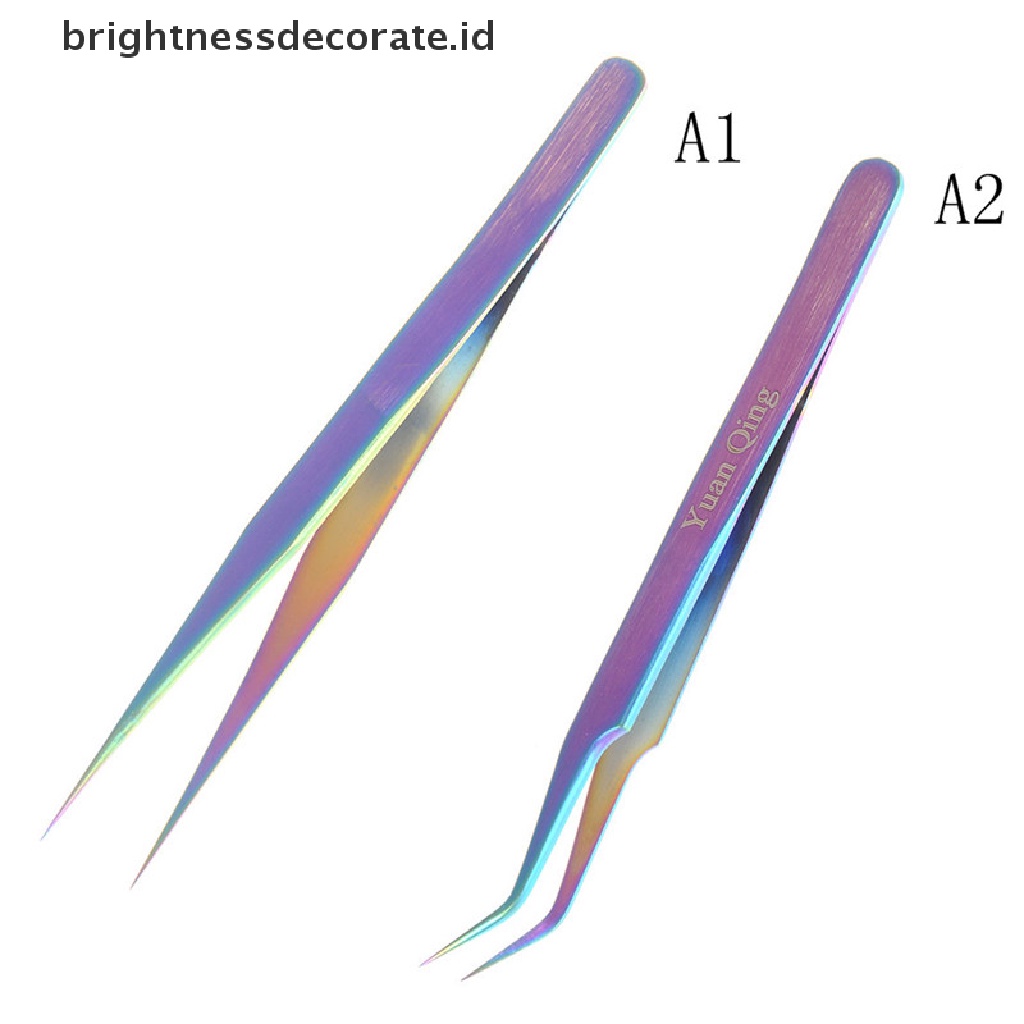 [Birth] Rain Colorful Stainless Steel Tweezer Nail Sticker Alat Pemetik Berlian Imitasi [ID]